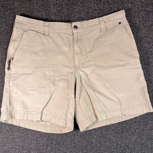 Columbia Shorts Womens Sz 36 Blue Outdoors Pockets Cargo Utility Flat Front Walk